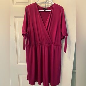 Lane Bryant dress. Size 18/20. Like new. Worn 2 X. Beautiful raspberry color.